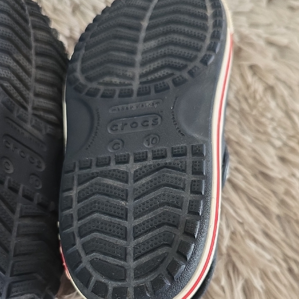 CROCS Kids Sandals in Navy with Red and White Accents - Picture 9 of 9